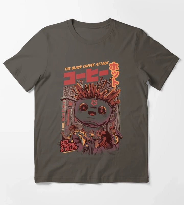 Black Magic Coffee Cream T-Shirt Dark Grey