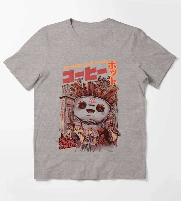 Black Magic Coffee Cream T-Shirt Heather Grey