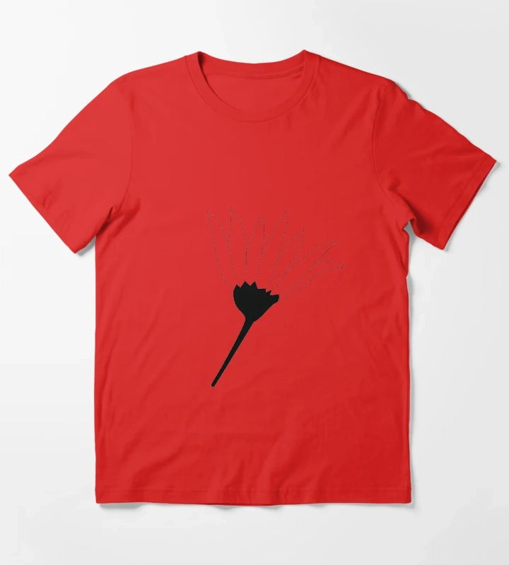 Black and White Daisy T-Shirt Red