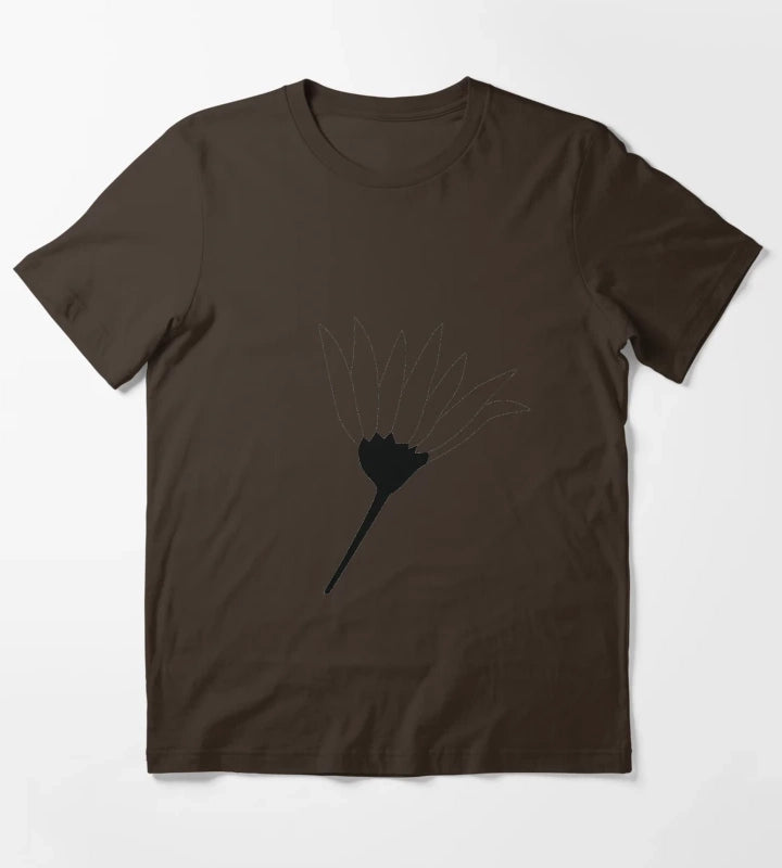 Black and White Daisy T-Shirt Brown