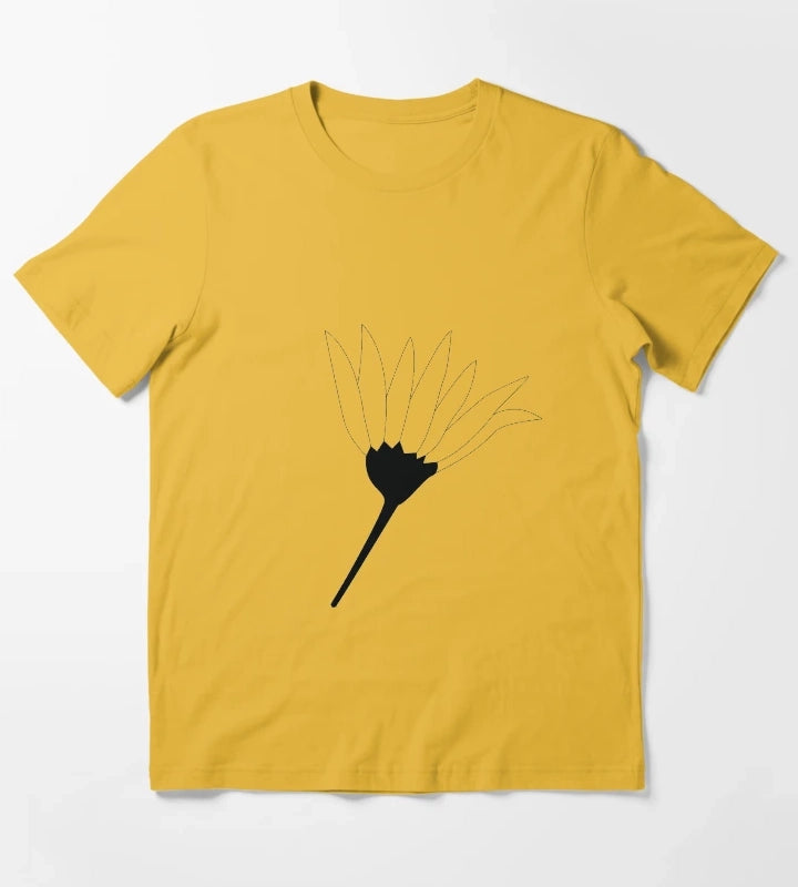 Black and White Daisy T-Shirt Yellow