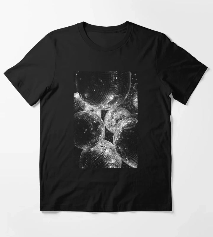 Black and White Disco Shining Balls T-Shirt