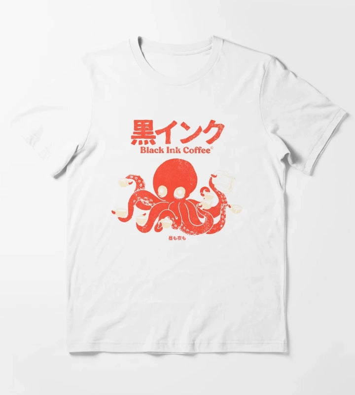 Black ink coffee T-Shirt White