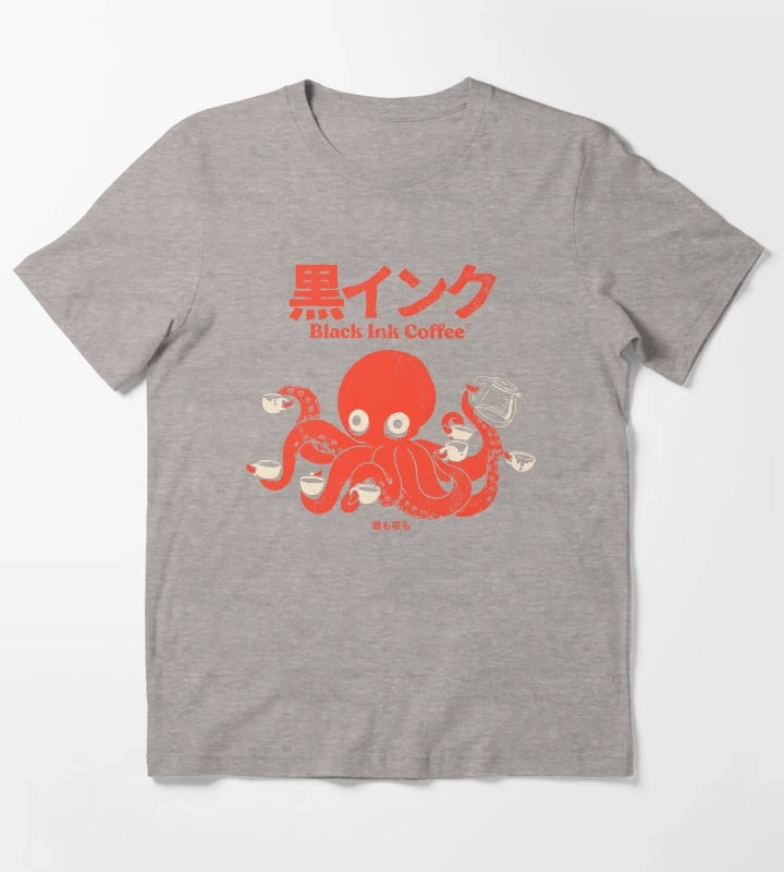Black ink coffee T-Shirt Heather Grey