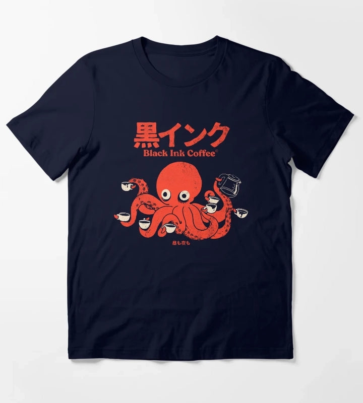 Black ink coffee T-Shirt Navy