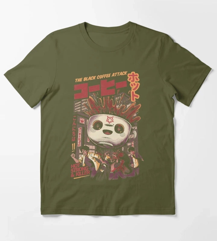 Black magic coffee T-Shirt Olive Green