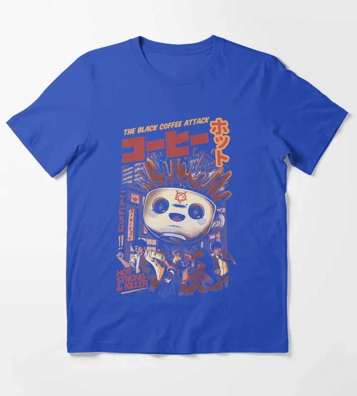 Black magic coffee T-Shirt Blue