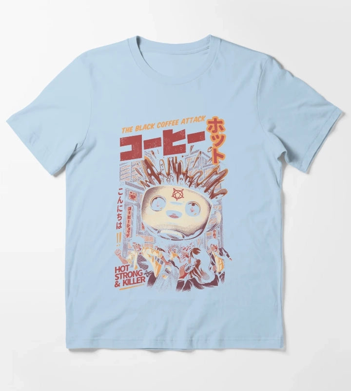Black magic coffee T-Shirt Sky Blue