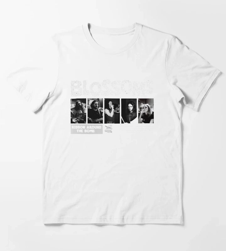 Blossoms Black Photo T-Shirt White