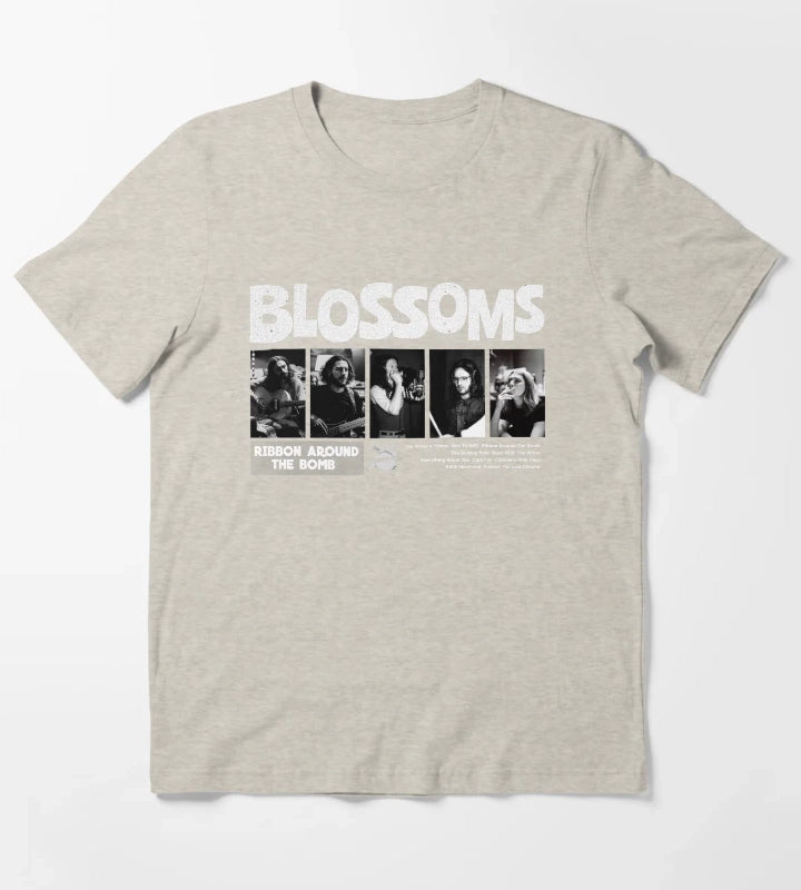 Blossoms Black Photo T-Shirt Cream