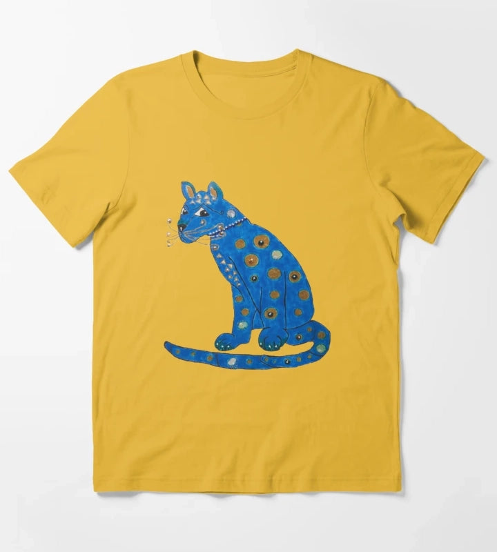 Blu cat mamma mia T-Shirt Yellow