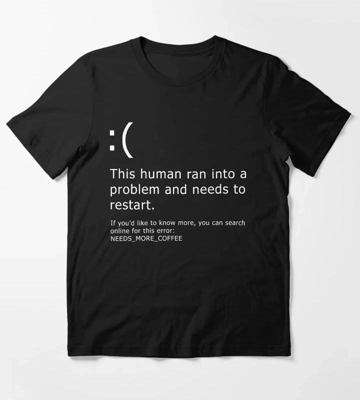 Blue Screen of Death Coffee error T-Shirt