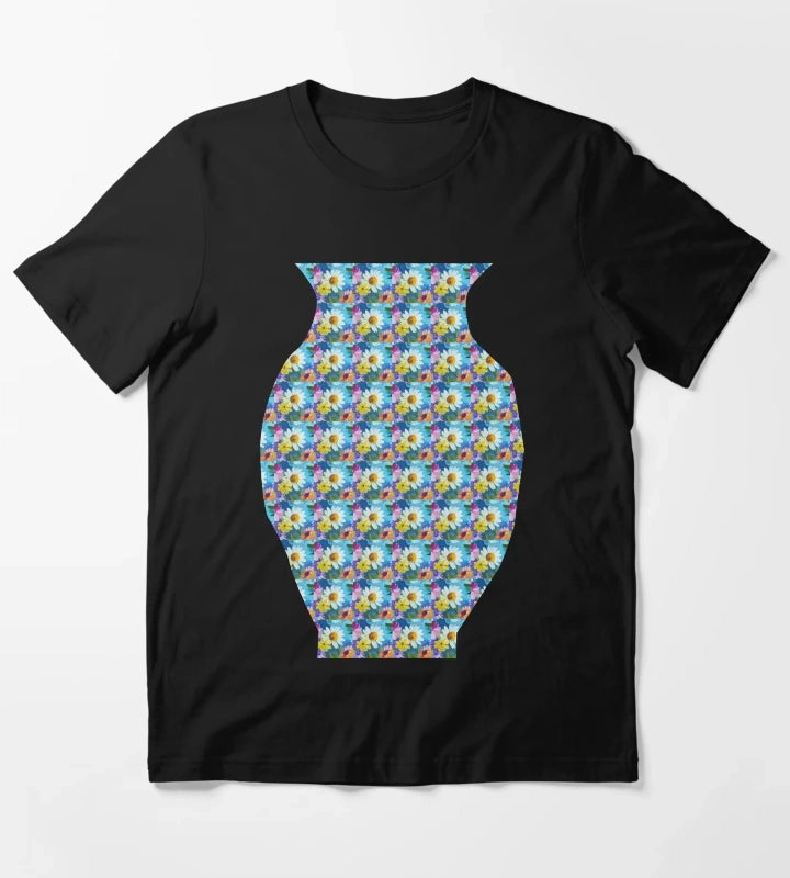 Blue Sky Bloom Textured Daisy Wildflowers T-Shirt