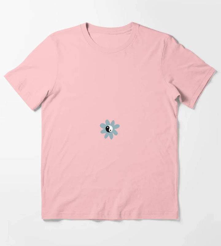 Blue Yin Yang Daisy T-Shirt Dark Grey