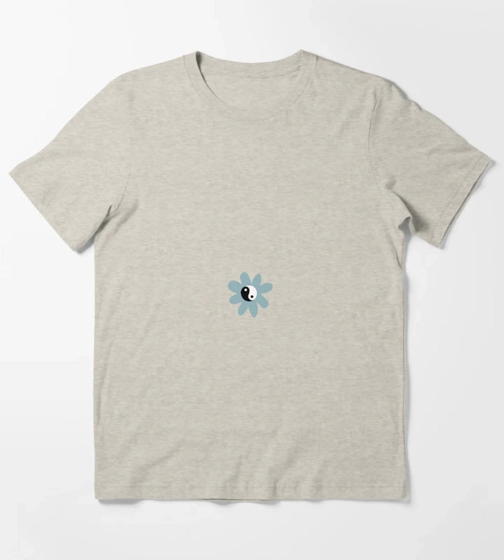Blue Yin Yang Daisy T-Shirt Cream