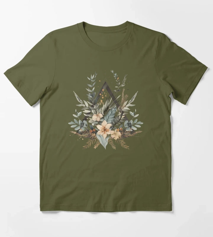 Boho Southwest Pattern 3 T-Shirt Olive Green