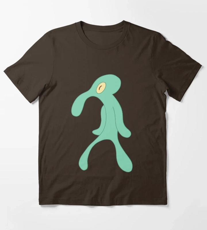 Bold and brash Squidward T-Shirt Brown