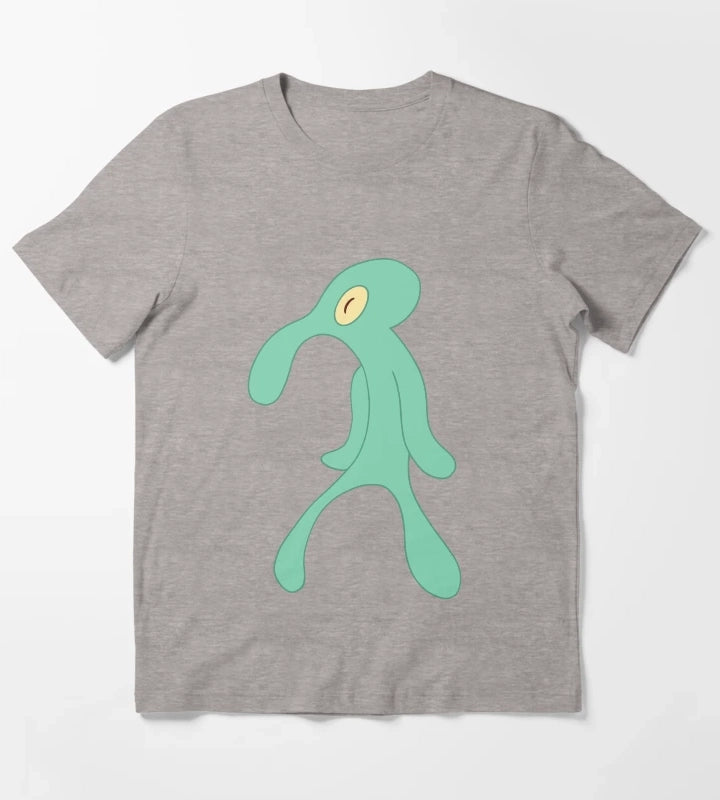 Bold and brash Squidward T-Shirt Heather Grey
