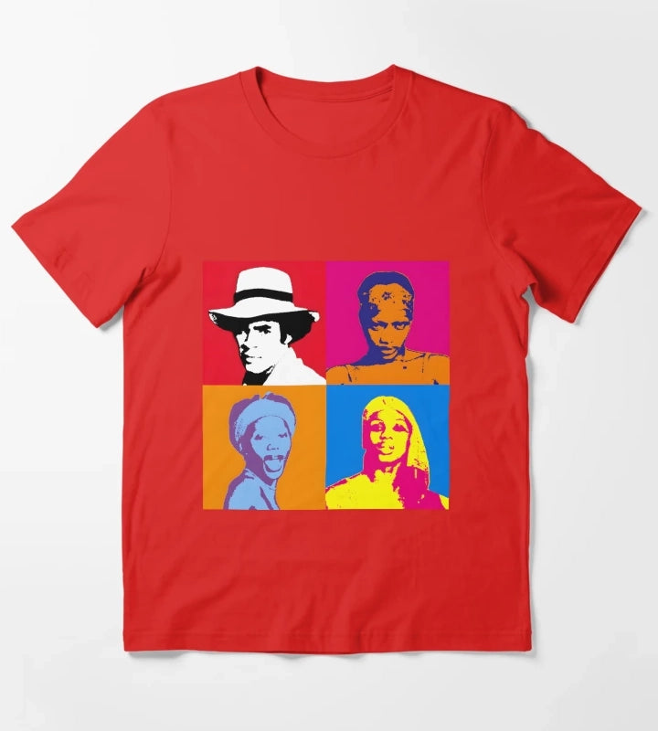 Boney M Warhol Style Print T-Shirt Red
