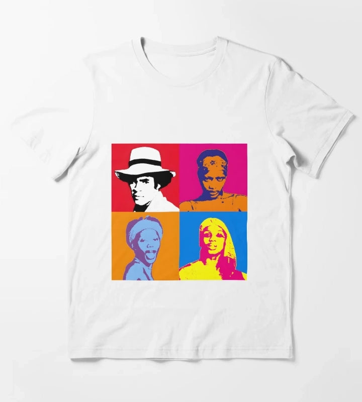 Boney M Warhol Style Print T-Shirt White