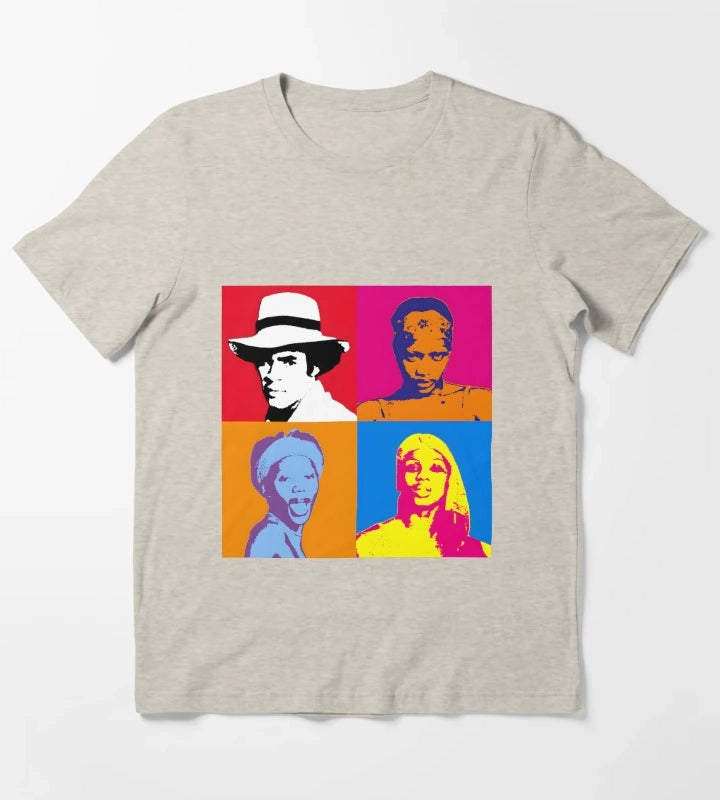 Boney M Warhol Style Print T-Shirt Cream