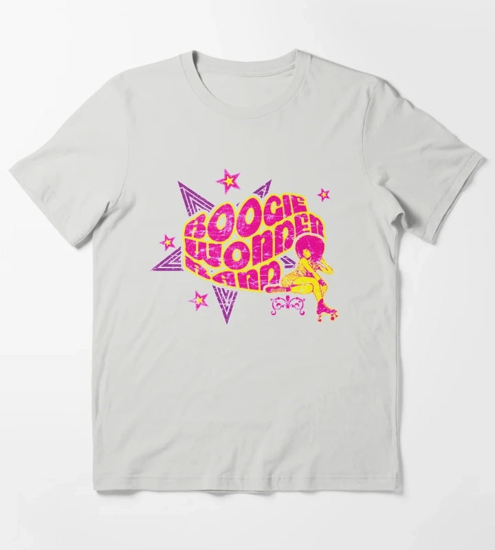 Boogie Roller Pink T-Shirt Light Grey