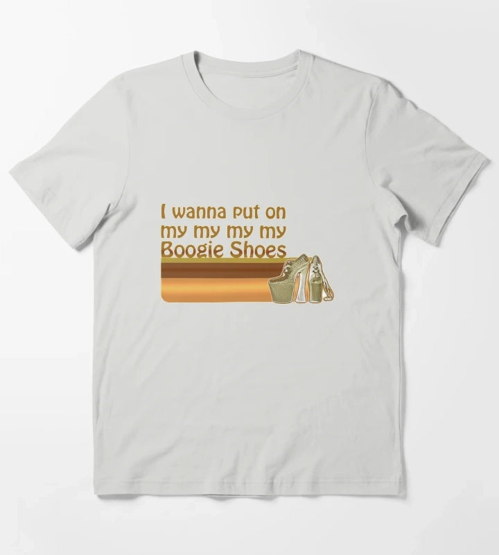 Boogie Shoes Disco T-Shirt Light Grey
