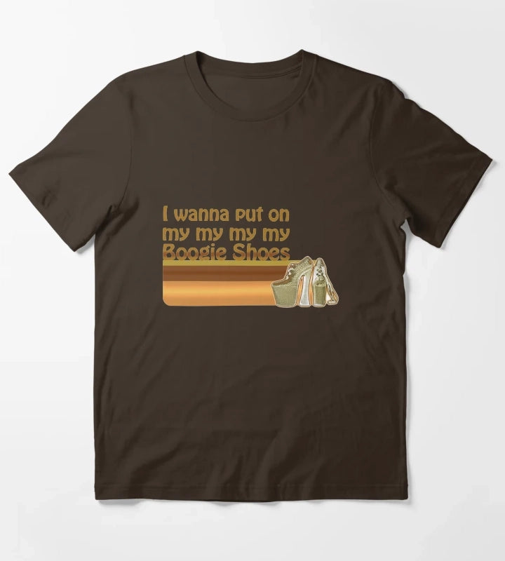 Boogie Shoes Disco T-Shirt Brown