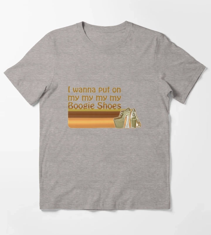 Boogie Shoes Disco T-Shirt Heather Grey