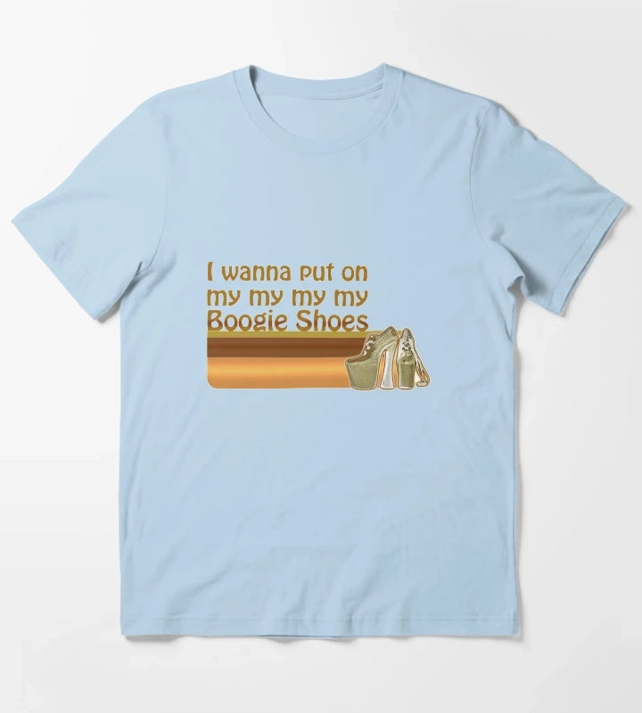 Boogie Shoes Disco T-Shirt Sky Blue