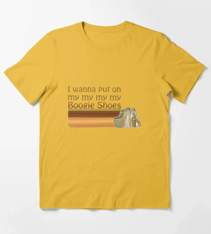 Boogie Shoes Disco T-Shirt Yellow
