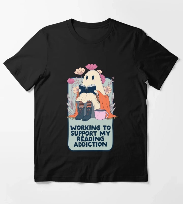 Book Ghost Funny Reading Addiction T-Shirt