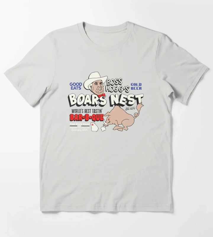 Boss Hoggs Boars Nest T-Shirt Light Grey