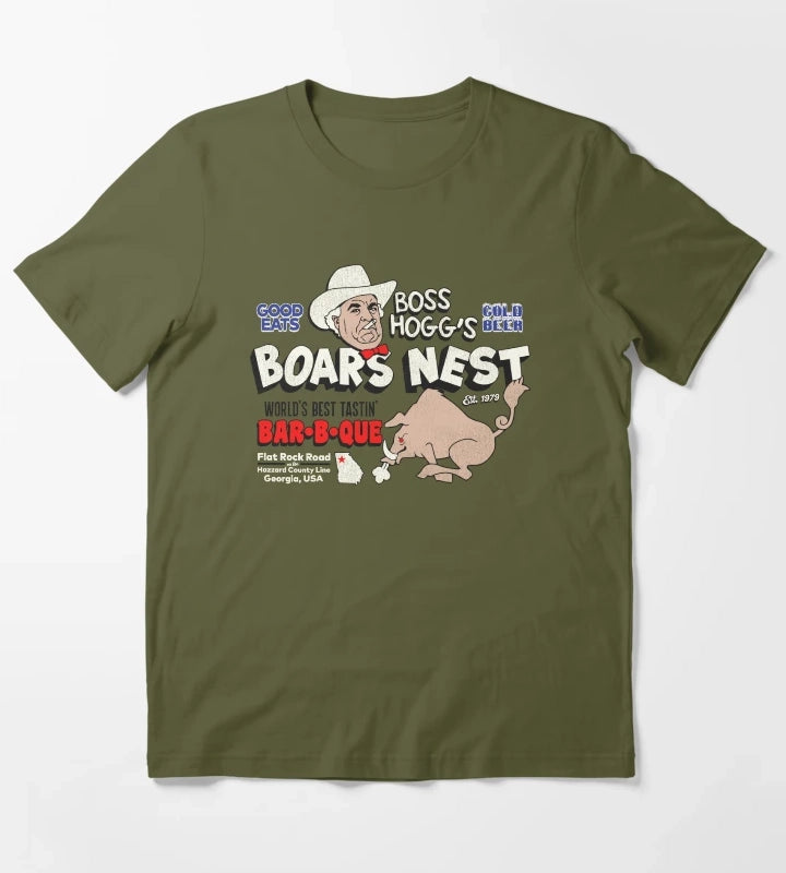 Boss Hoggs Boars Nest T-Shirt Olive Green