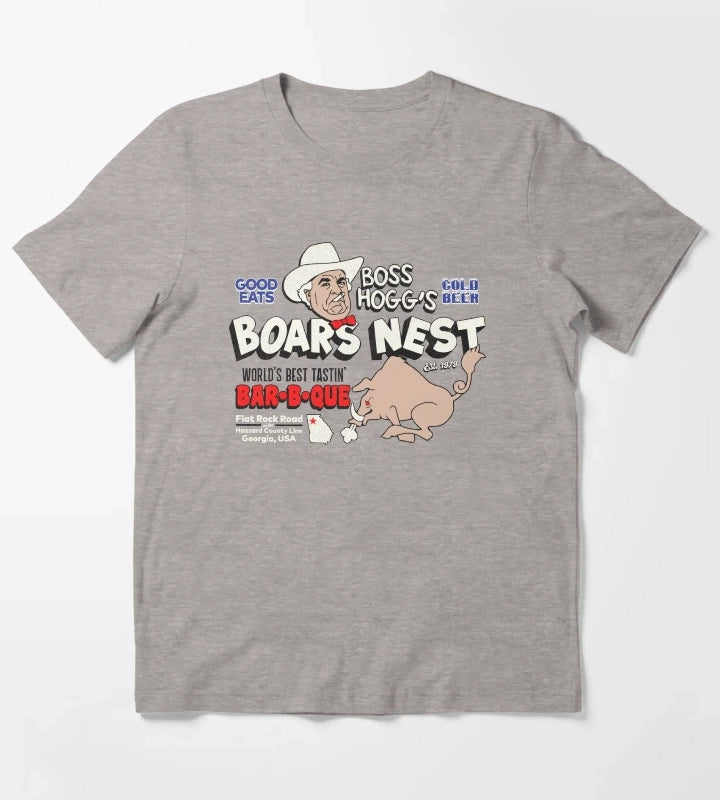 Boss Hoggs Boars Nest T-Shirt Heather Grey