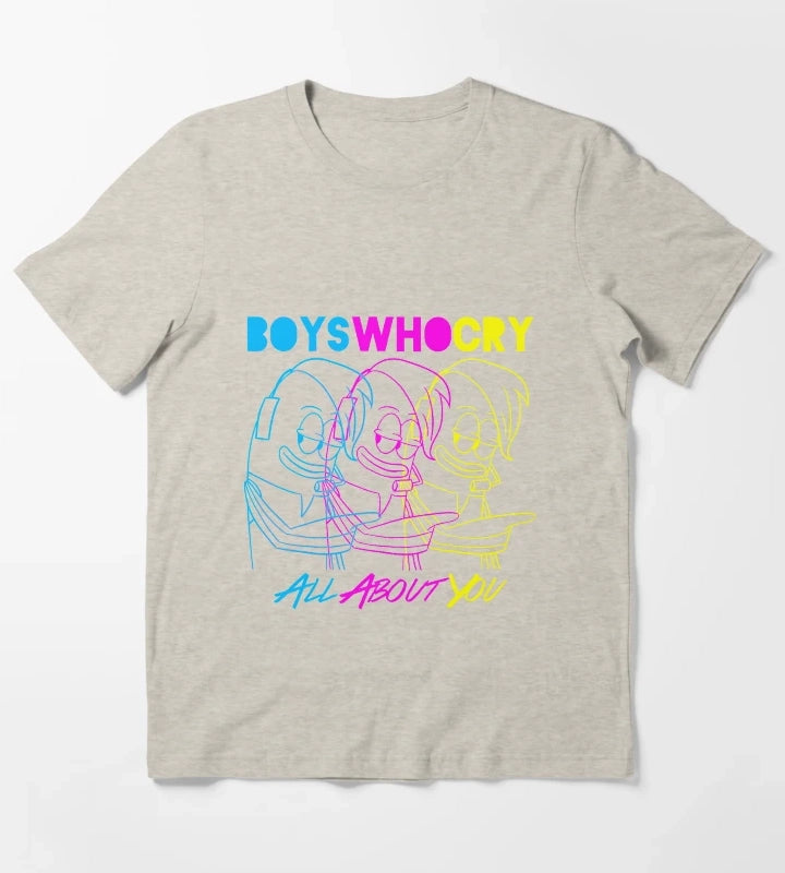 Boys Who Cry Cyan Magenta Yellow T-Shirt Cream