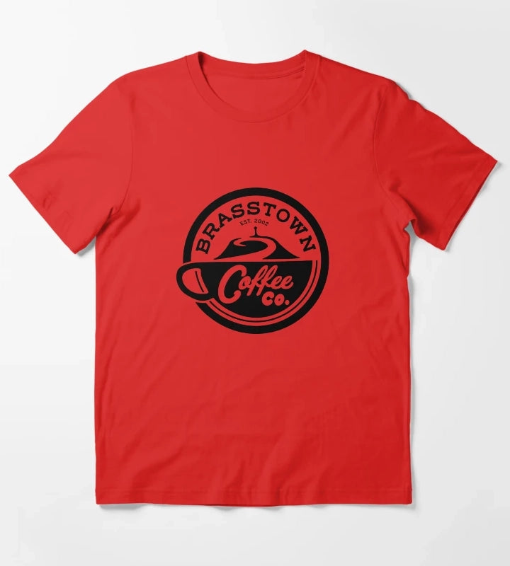 Brasstown Coffee Co logo Love Victor T-Shirt Red