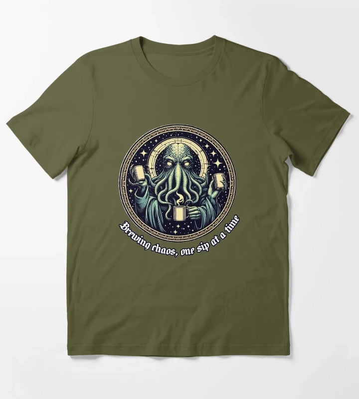 Brewing Chaos T-Shirt Olive Green