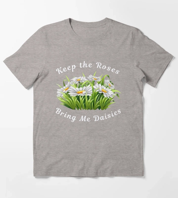 Bring Me Daisies for the Daisy Lovers T-Shirt Heather Grey