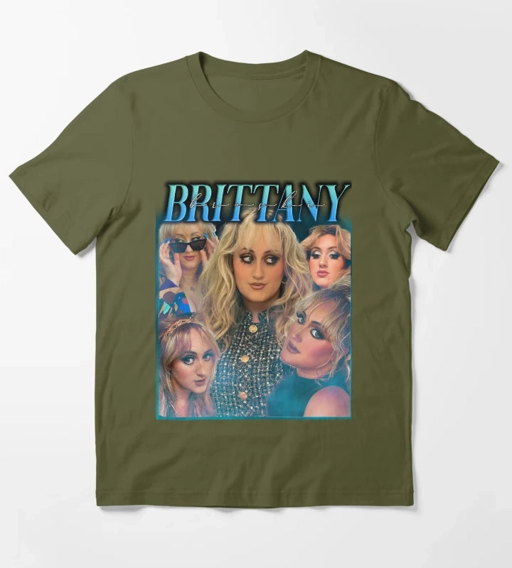 Brittany Broski etsy tshirt style T-Shirt Olive Green