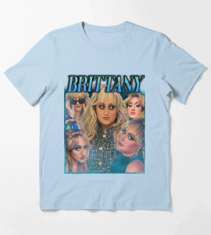 Brittany Broski etsy tshirt style T-Shirt Sky Blue