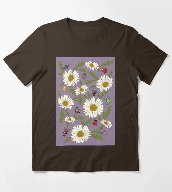 Bugs and Daisies T-Shirt Brown
