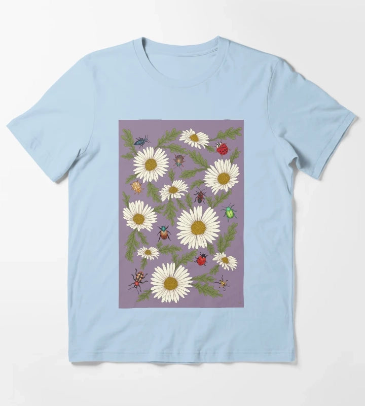 Bugs and Daisies T-Shirt Sky Blue