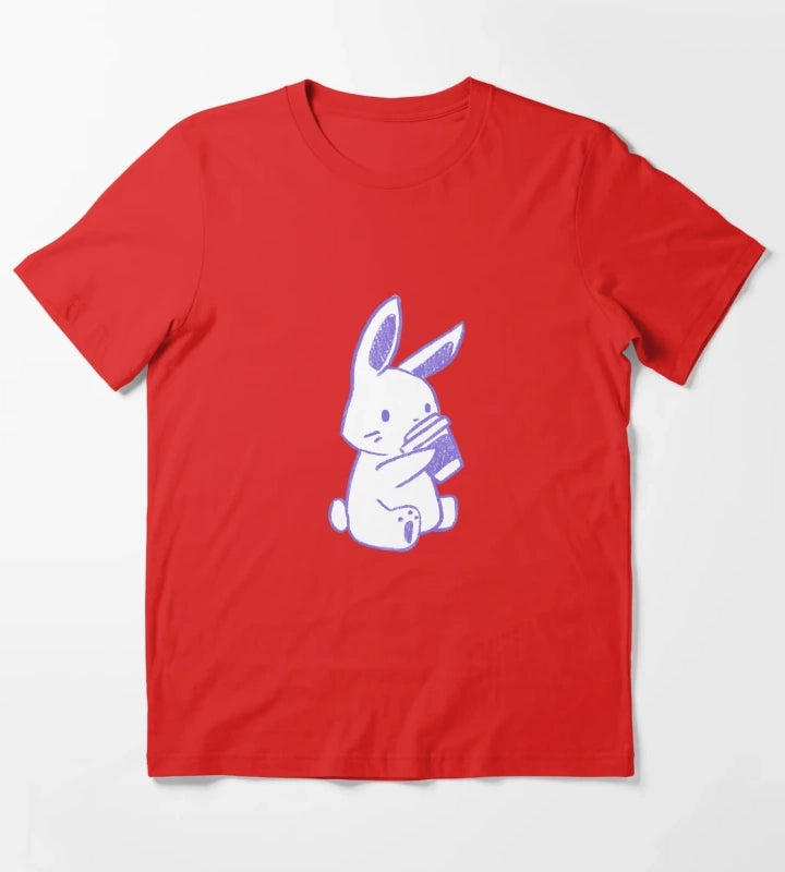 Bunny Coffee Purple T-Shirt Red