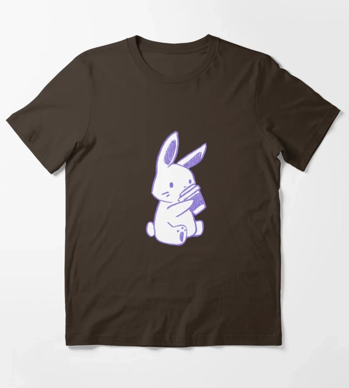 Bunny Coffee Purple T-Shirt Brown