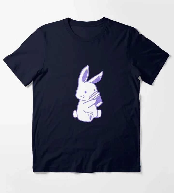 Bunny Coffee Purple T-Shirt Navy