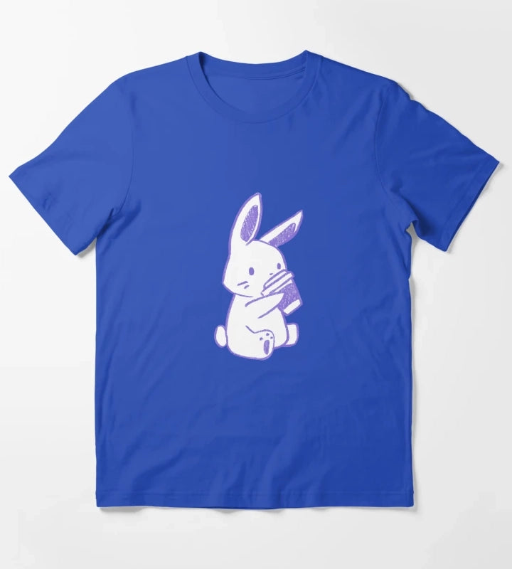 Bunny Coffee Purple T-Shirt Blue