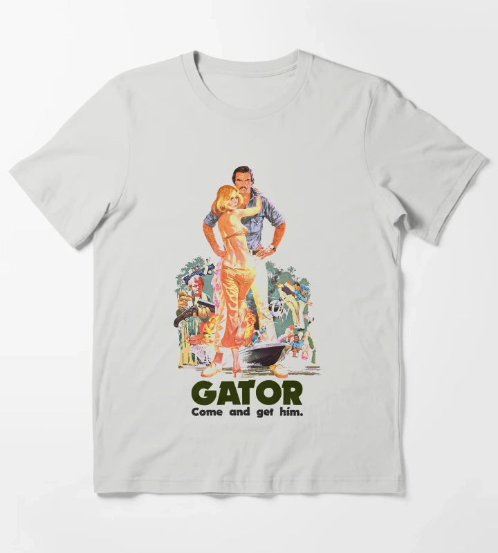 Burt Reynolds is Gator Cult Classic Fan Art T-Shirt Light Grey