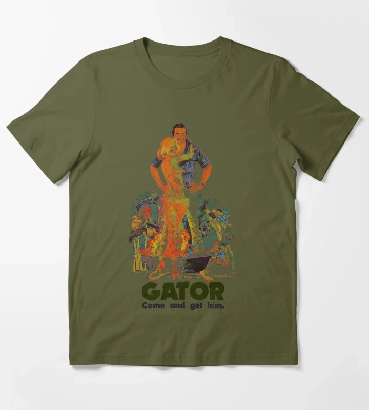 Burt Reynolds is Gator Cult Classic Fan Art T-Shirt Olive Green