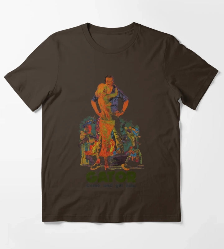 Burt Reynolds is Gator Cult Classic Fan Art T-Shirt Brown
